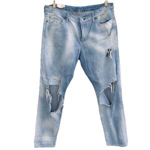 Ralph‎ Lauren Denim supply skinny Boyfriend distressed jeans size 31 Stone Wash